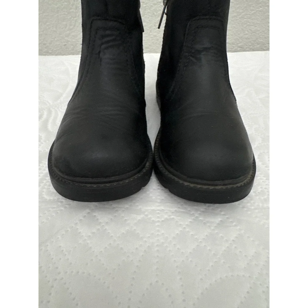 UGG Bolden Black Leather Waterproof Chelsea Boots Toddler Size 12